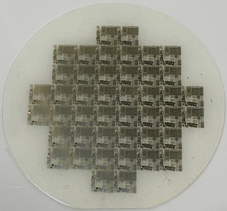 Figure 1: 2-inch GaN wafer processed in C-TEFs